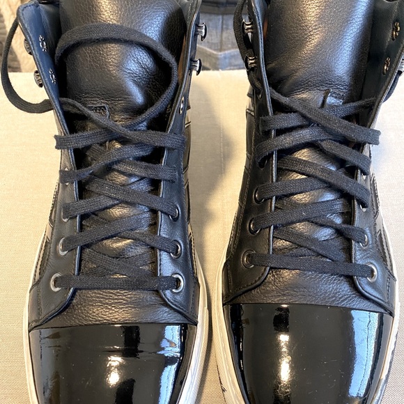 Fabian Oricci Shoes | Mens High Top Italian Dress Sneakers | Color: Black | Size: Euro 42 | Jlrich007's Closet